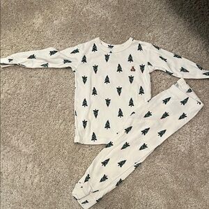 GAP Kids Pine Tree Pajama Set - White and Green